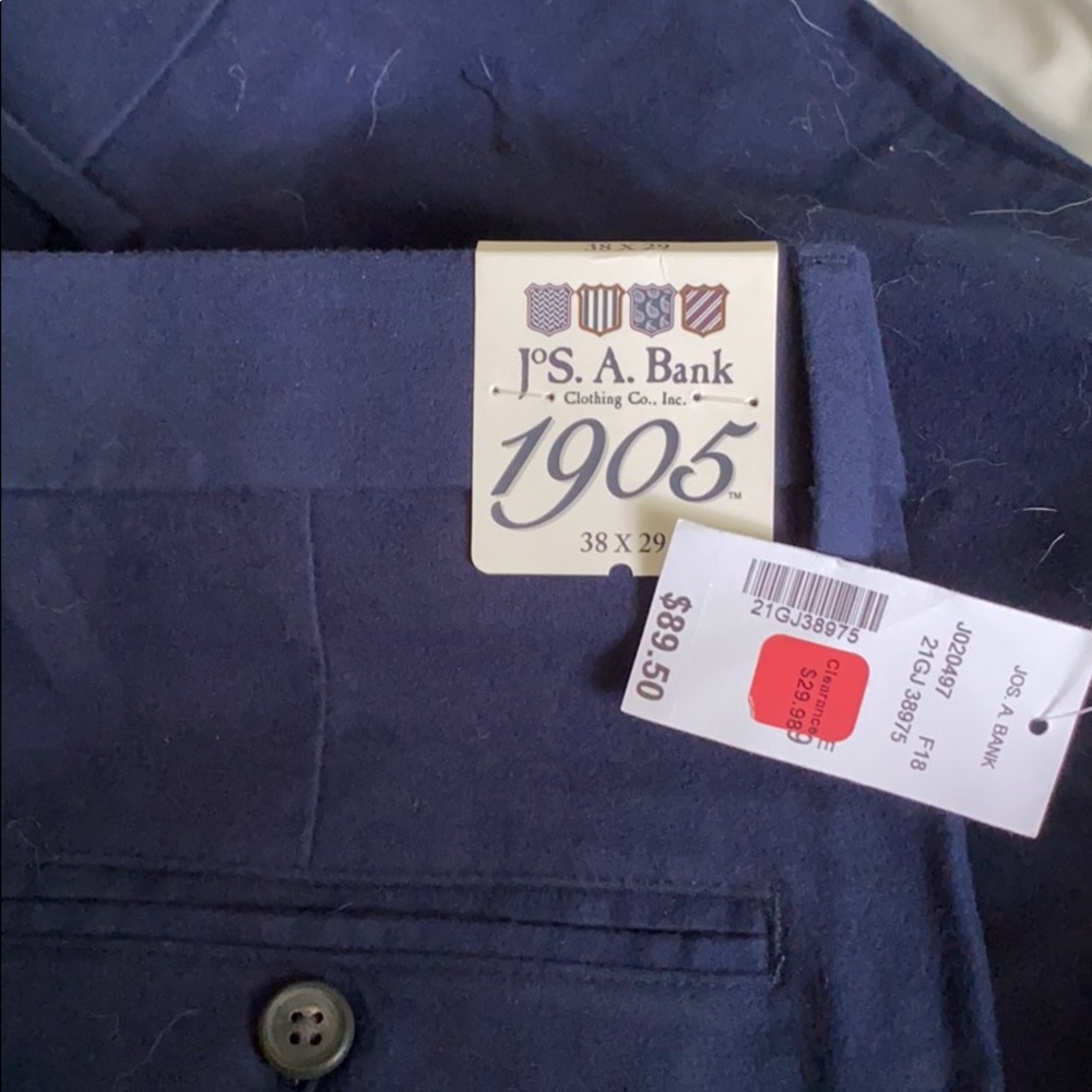 jos a bank navy pants